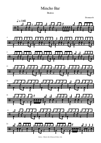 Drum score: Buitres - Mincho Bar