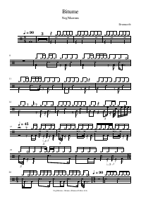 Drum score: Neg'Marrons - Bitume