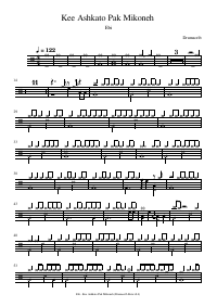 Drum score: Ebi - Kee Ashkato Pak Mikoneh
