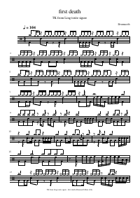 Drum score: TK from Ling tosite sigure - first death