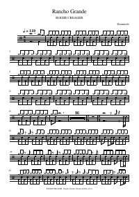 Drum score: ROGER CREAGER - Rancho Grande