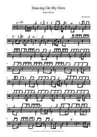 Drum score: Karen Elson - Dancing On My Own