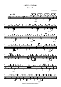 Drum score: Solea kella - Entre cristales