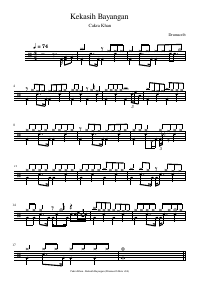 Drum score: Cakra Khan - Kekasih Bayangan