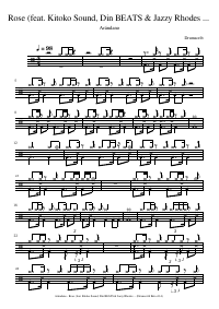 Drum score: Arándano - Rose (feat. Kitoko Sound, Din BEATS & Jazzy Rhodes)