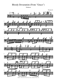 Drum score: Dethraxx - Bloody Devastation (From "Grace")
