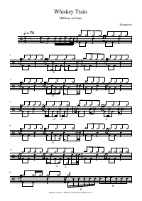 Drum score: Halfway to Gone - Whiskey Train