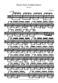 Drum score: Bren Joy - Sweet (feat. Landon Sears)