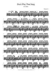 Drum score: Dr. Hook - Don't Play That Song