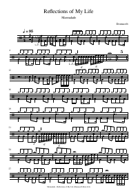 Drum score: Marmalade - Reflections of My Life