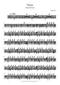 Drum score: Damiano David - Voices