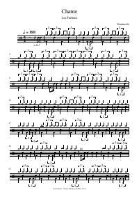 Drum score: Les Forbans - Chante