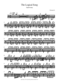 Drum score: Supertramp - The Logical Song