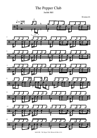 Drum score: Judith Hill - The Pepper Club