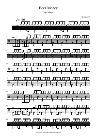 Drum score: Kip Moore - Beer Money