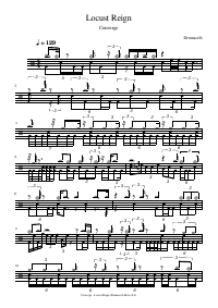 Drum score: Converge - Locust Reign