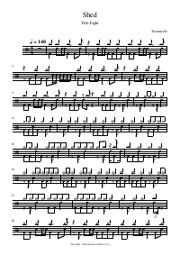 Drum score: Title Fight - Shed