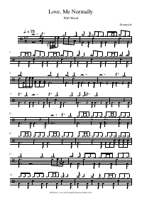 Drum score: Will Wood - Love, Me Normally