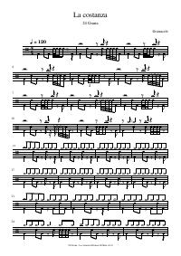 Drum score: 24 Grana - La costanza