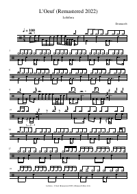 Drum score: Lofofora - L'Oeuf (Remastered 2022)