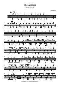 Drum score: Good Charlotte - The Anthem