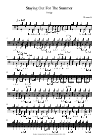 Drum score: Dodgy - Staying Out For The Summer