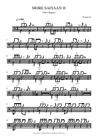 Drum score: Vibe Chapters - MORE SAIYAAN JI