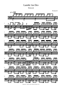 Drum score: Matmatah - Lambé An Dro