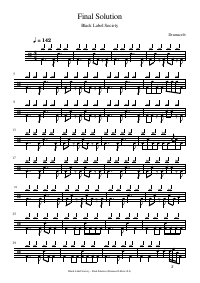 Drum score: Black Label Society - Final Solution