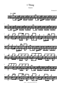 Drum score: Amerie - 1 Thing