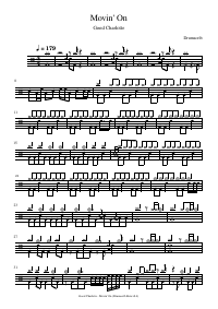 Drum score: Good Charlotte - Movin' On