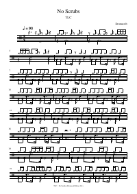 Drum score: TLC - No Scrubs