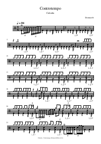 Drum score: Calcutta - Controtempo
