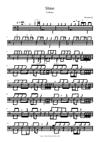 Drum score: Lettuce - Shine