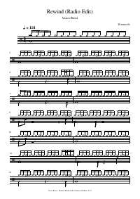 Drum score: Vasco Rossi - Rewind (Radio Edit)