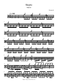 Drum score: Slipknot - Skeptic