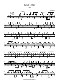 Drum score: Asadal - Gin&Tonic
