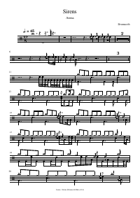 Drum score: Arena - Sirens