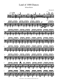 Partition de batterie&nbsp;: Wilson Pickett - Land of 1000 Dances