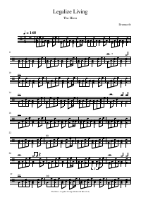 Drum score: The Hives - Legalize Living