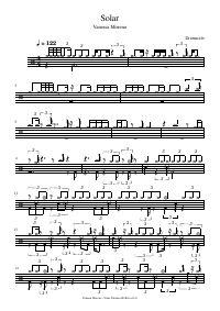 Drum score: Vanessa Moreno - Solar