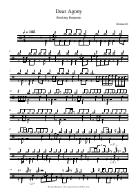 Drum score: Breaking Benjamin - Dear Agony