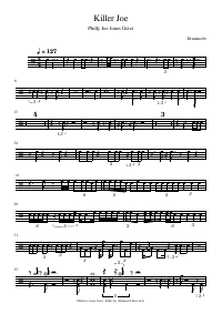 Drum score: Philly Joe Jones Octet - Killer Joe