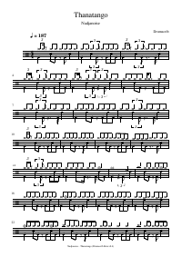 Drum score: Nadjanoise - Thanatango