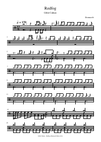 Drum score: Orbit Culture - Redfog