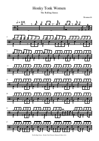 Drum score: The Rolling Stones - Honky Tonk Women