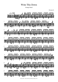 Drum score: George Strait - Write This Down