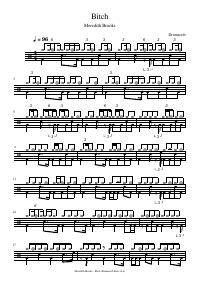 Drum score: Meredith Brooks - Bitch