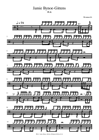 Drum score: PLK - Jamie Bynoe-Gittens