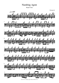 Drum score: Royal Coda - Numbing Agent